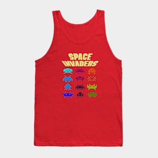 Space Invaders Retro Gaming Vintage Tank Top